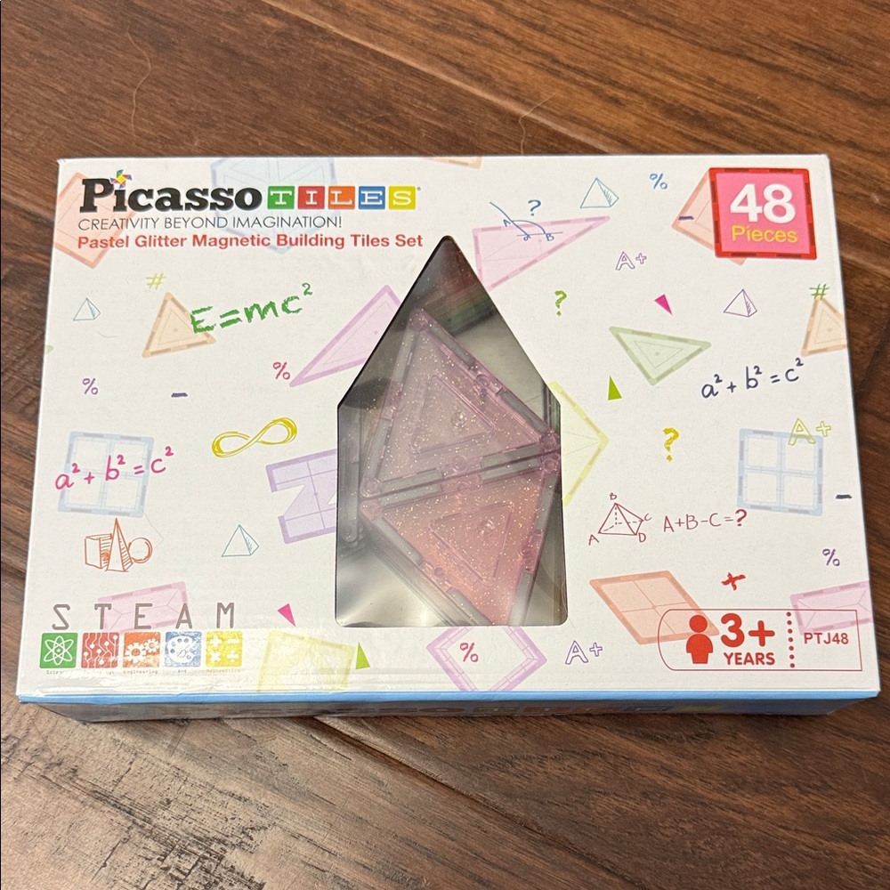 Pastel Glitter Magnetic Building Tiles Set